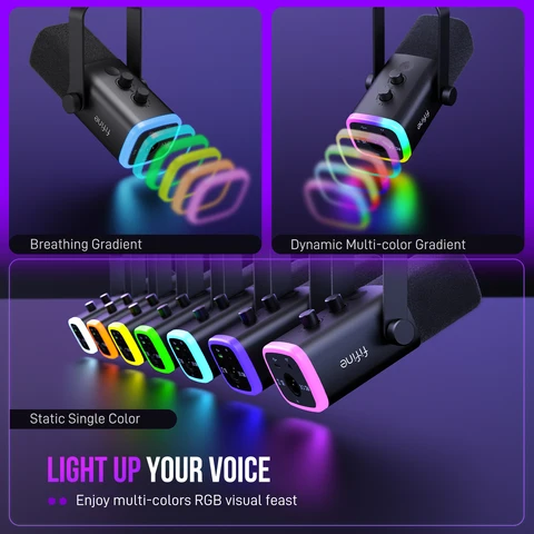 Микрофон FIFINE Game-AM8 USB/XLR для записи и стриминга — пример использования