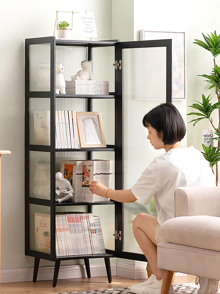 Bookcase storage rack, floor to floor bookshelf, household children's multi-story living room, easy to lean against the wall