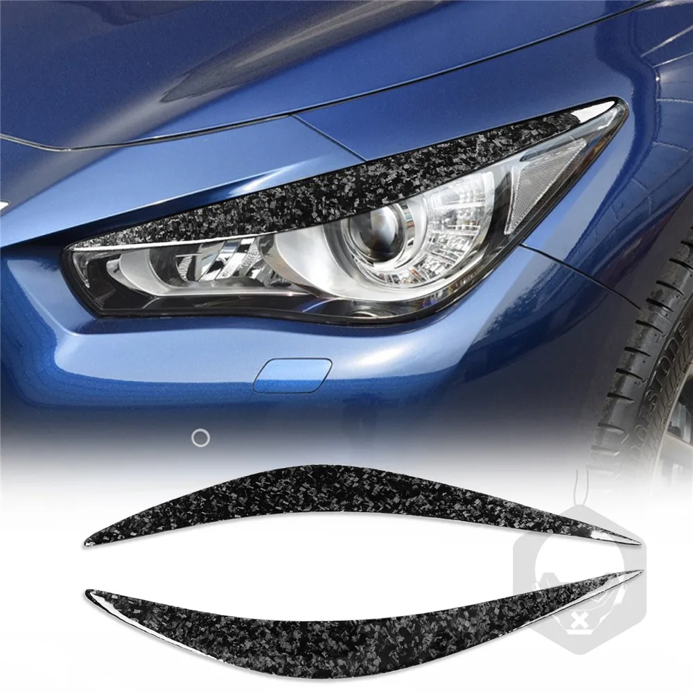 

1 пара фар из углеродного волокна, накладка на веко, брови для 22014-2020 INFINITI Q50, все модели автомобильных аксессуаров, дропшиппинг