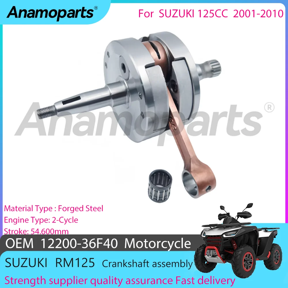 Motorcycle engine Crankshaft assembly parts fits for 2001-2010 SUZUKI RM125 RM 125 CC 125CC 12200-36F40