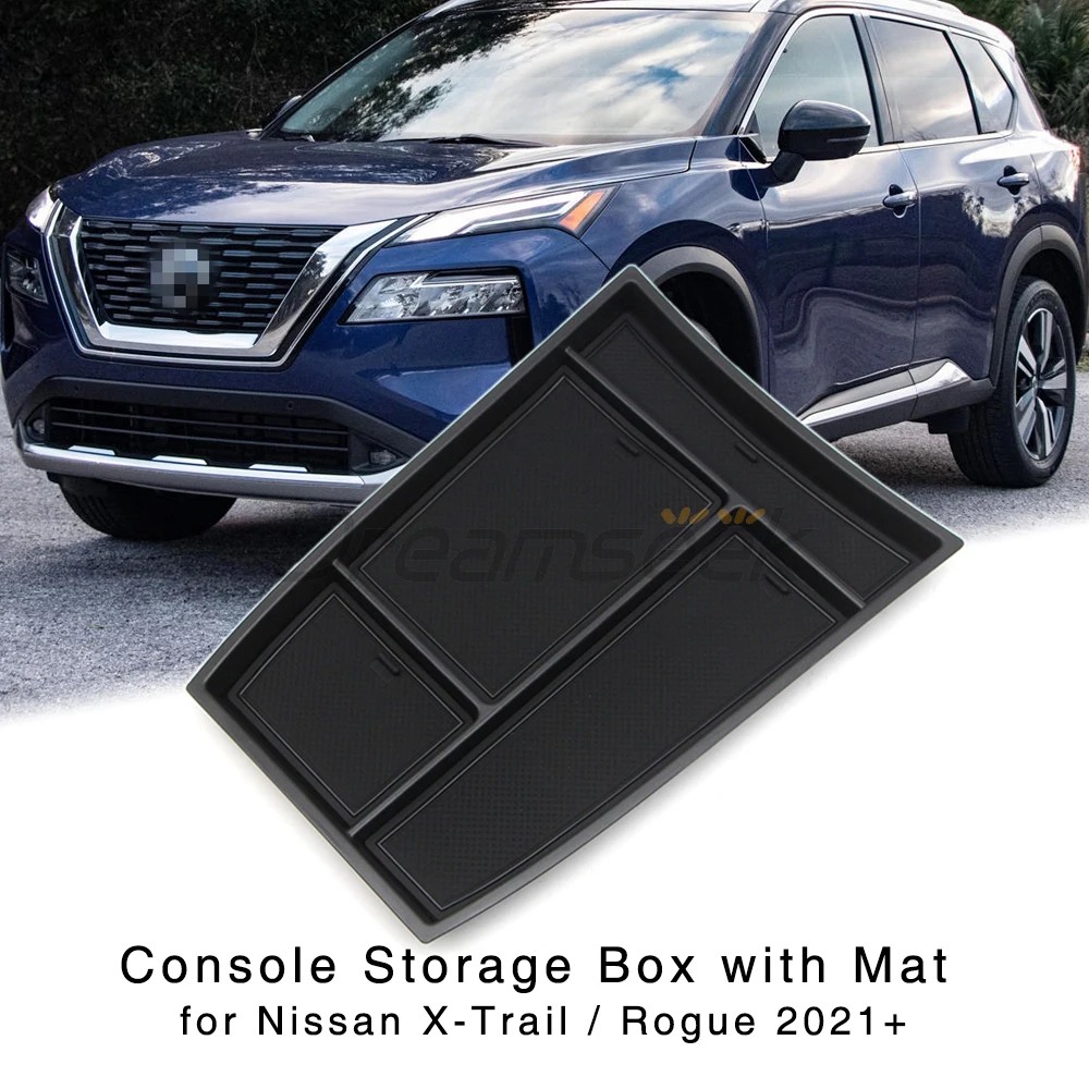 

Car Center Console Storage Box for Nissan X-Trail Rogue T33 2021 2022 2023 2024 Lower Organizer Tray plastic Black Accessories