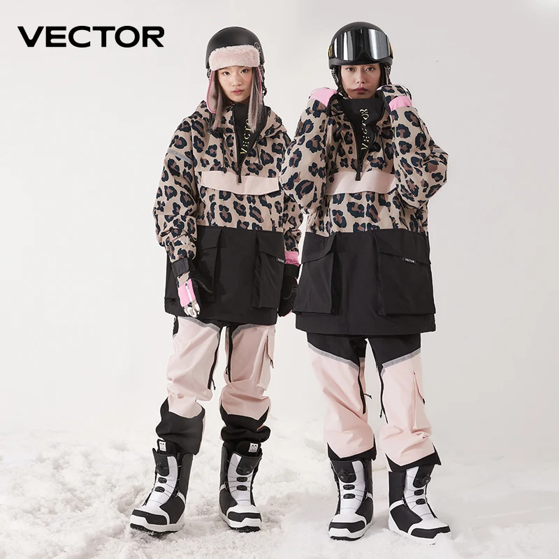 VECTOR Women's Insulated Ski Suit Waterproof Windproof Warm Ski Jacket Winter Snowboard Ski Outdoor Sport Snow Wear Ski Pants