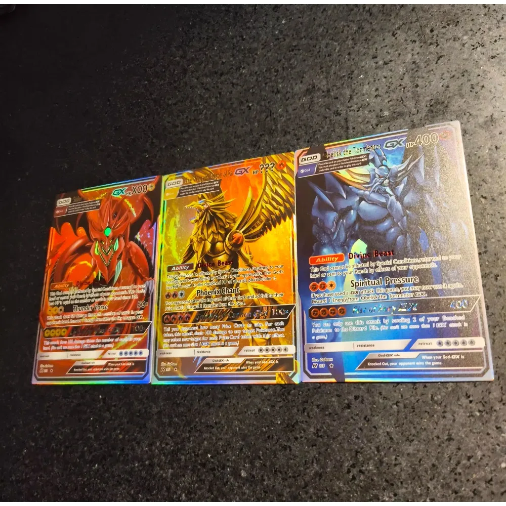 

Yu-Gi-Oh! GX Egyptian God 3pcs Original Self-made Card Series Set Anime Peripheral Game Collection Card Holiday Gift