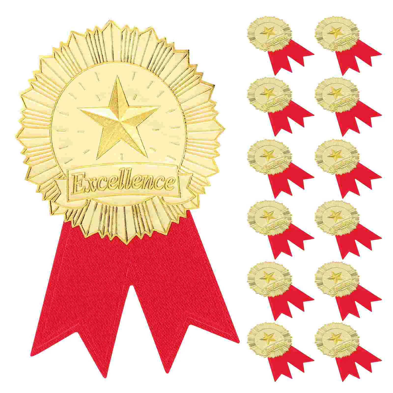 Certificate Sticker Accessories Sealing Stickers Gold Embossed Award Ribbon Grad Graduation Celebration Student