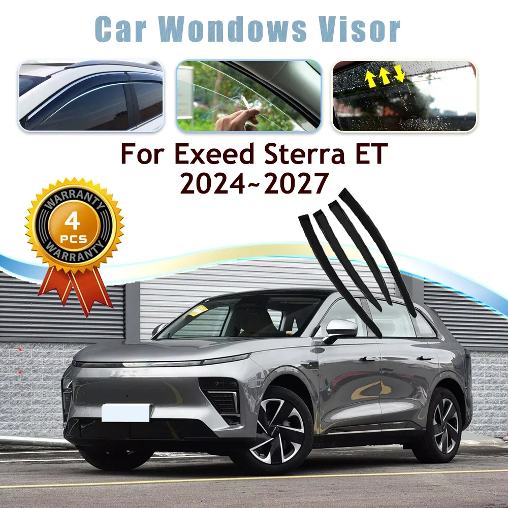 Car Window Visor For Exeed Sterra ET Exlantix ET 2024 2025 2026 2027 Waterproof Rain Guard Windshield Trim Cover Car Accessories