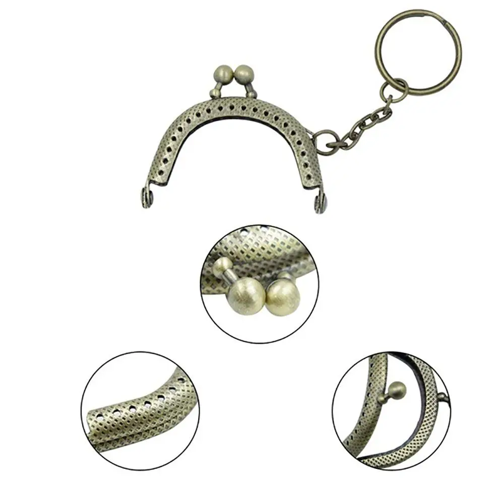 Arch Frame Ball Head Bags Part Replacement Metal Key Ring Wallet Accessory Clutch Lock Coin Purse Frame Kiss Clasp Lock