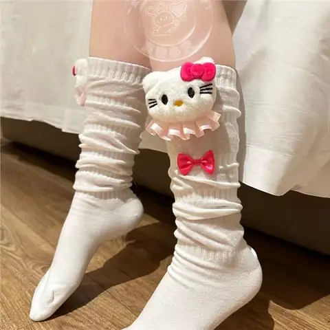 Sanrio Hello Kitty Japanese and Korean Original Stocking Y2k Girls Cartoon Soft Cute Stockings Children Socks