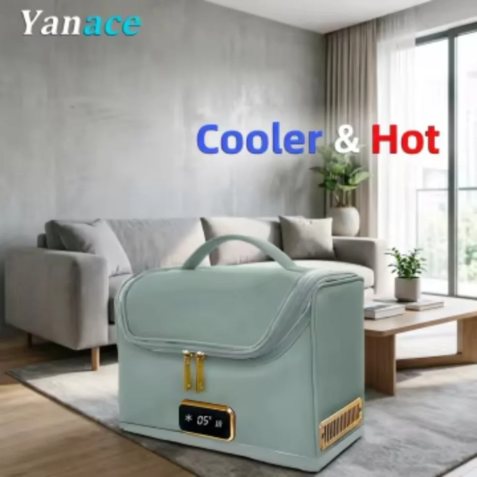 Yanace Portable Mini Fridge Electric Cooler Bag 12V Car Refrigerator for Camping Travel Compact Thermoelectric  Food Drinks Cold