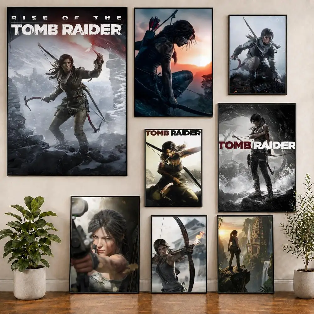 Tomb Raider Adventure Poster PVC HD Abzieh- und Aufkleb-Wandposter für Zuhause, Büro, Wohnzimmer, Esszimmer, Wanddekoration