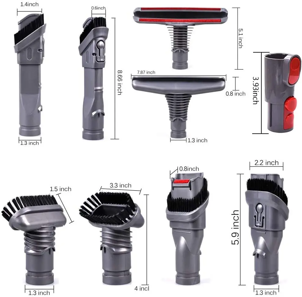 Replacement Attachments Tools Kit for Dyson V6 DC35 DC30 DC34 DC44 DC58 DC 59 Attachments Home Cleaning Tools Brush