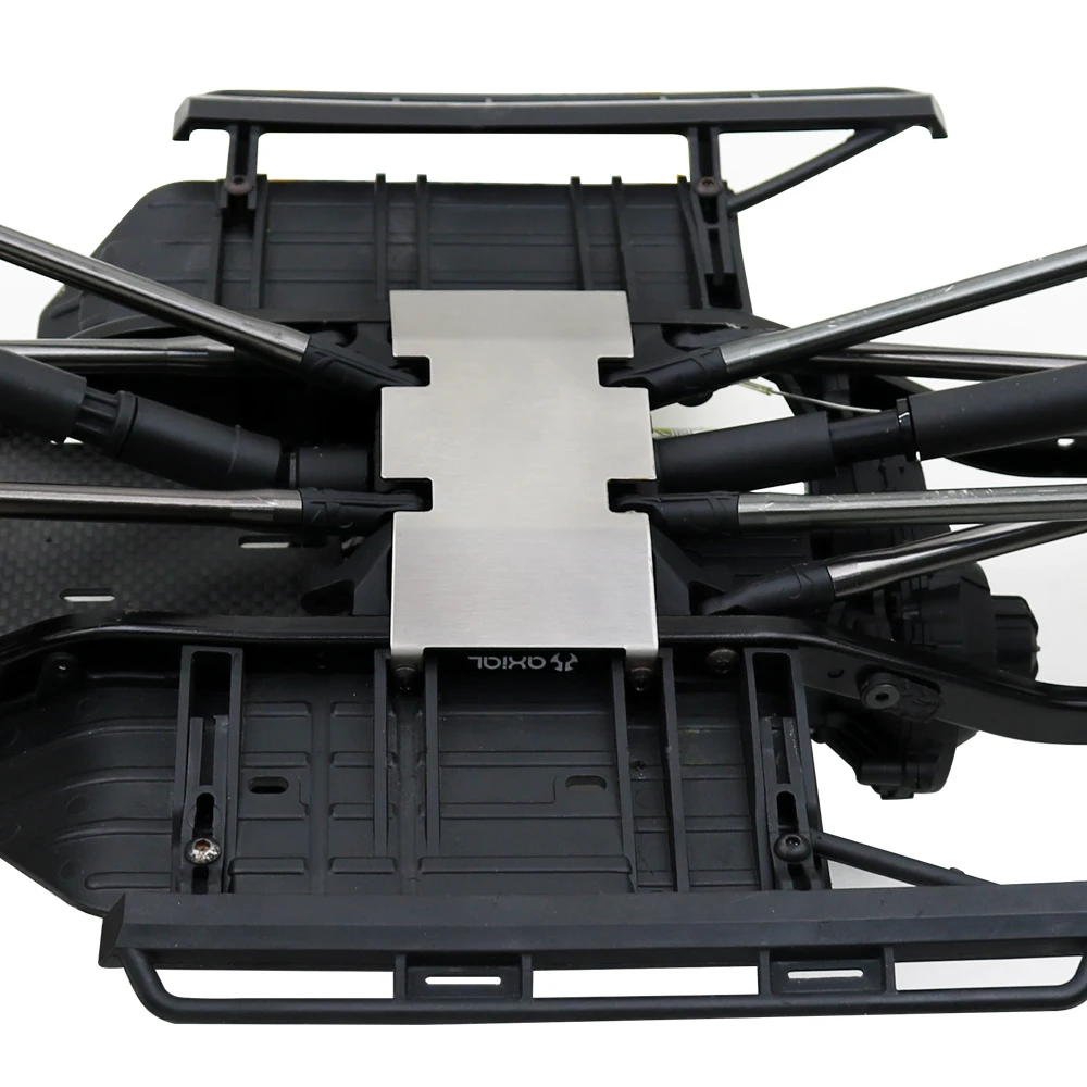 SCX10 Metalen Chassis Armor As Rvs Beschermer Plaat Voor 1/10 Rc Crawler Auto Axiale SCX10 Ii 90046 Upgrade Onderdelen