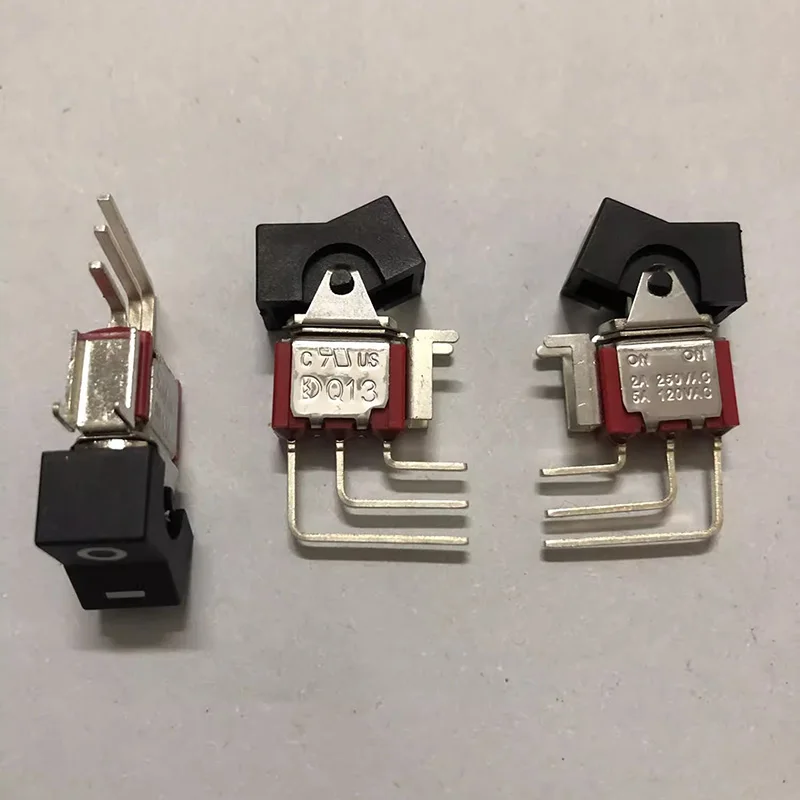 Original Q13 toggle switch 3 pin 2 speed side insert boat toggle switch bend pin 2A 250VAC