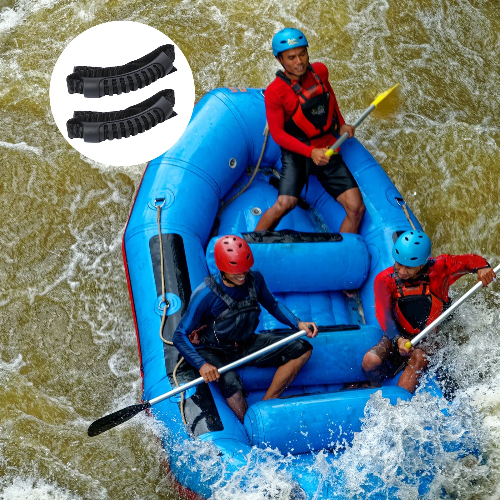 

2Pcs Kayak Handles Safety Stable Canoe Side Grip Finger Design Easy Mount Paddle Storage Kayak Handles Accessories