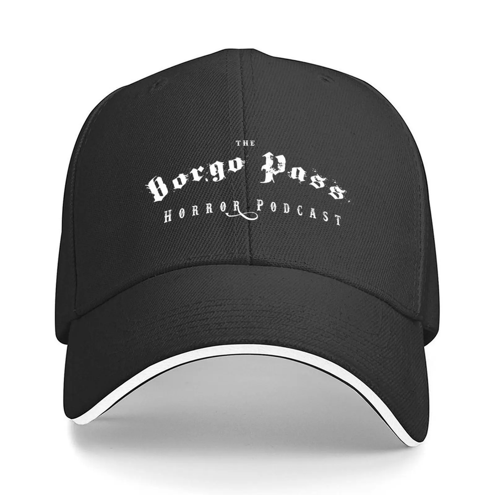 

Borgo Pass Horror Podcast logo Baseball Cap Military Tactical Cap sailor cap for men custom caps Big Size Hat Female Men's