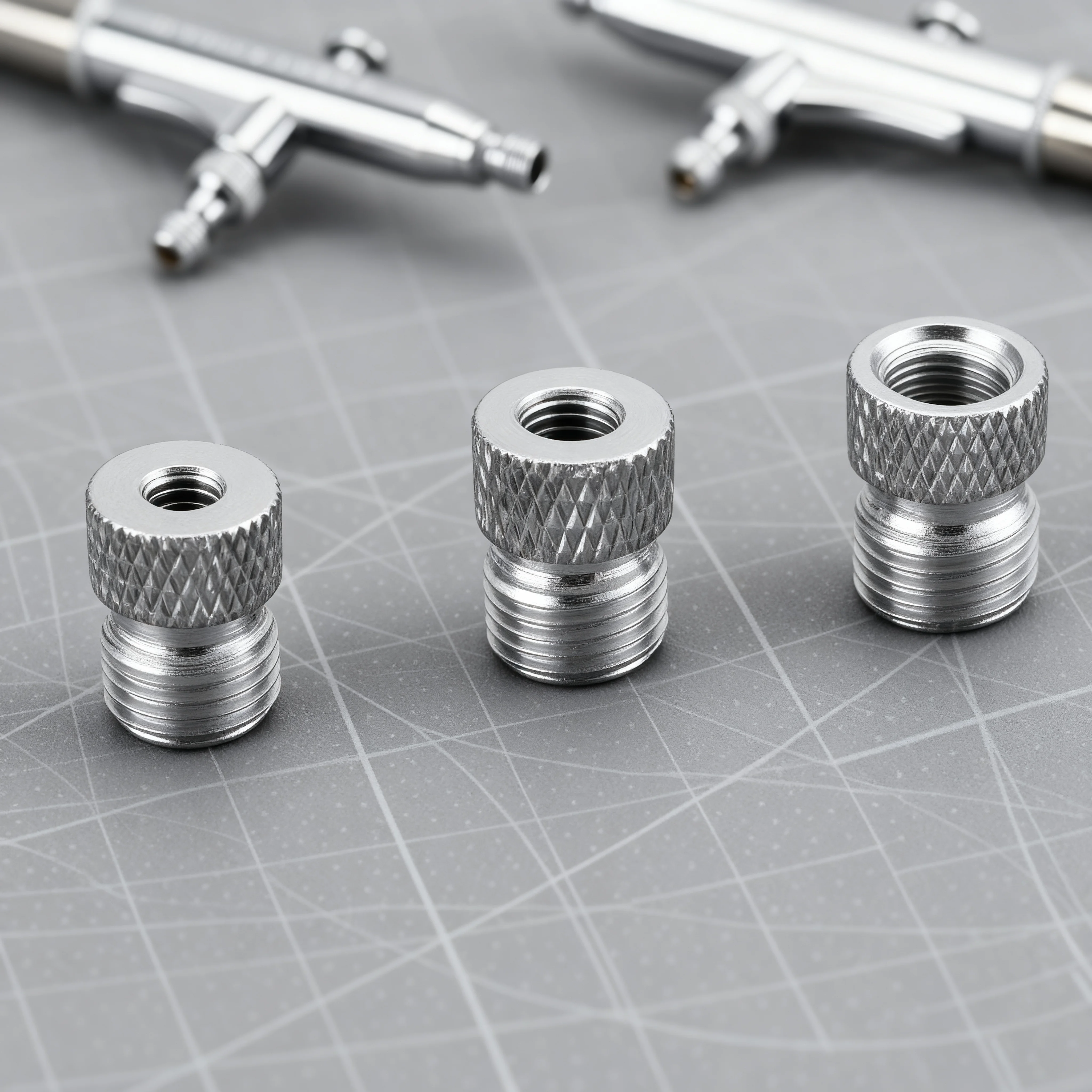 

Joystar 3 Set of Airbrush Hose Adaptor Fitting 1/8" Male to Badger Paasche Aztec Airbrush