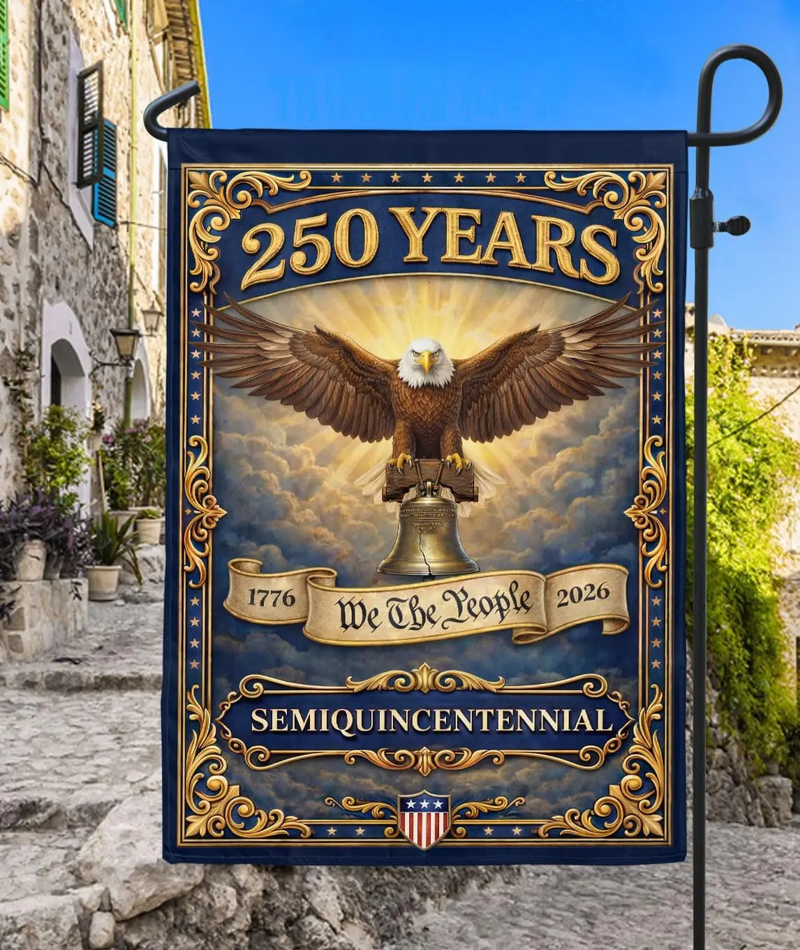 250 Year American Anniversary Flag, 250th Anniversary Patriotic Design, American Flag With Eagle, 1776-2026 Commemorative, G PPZ