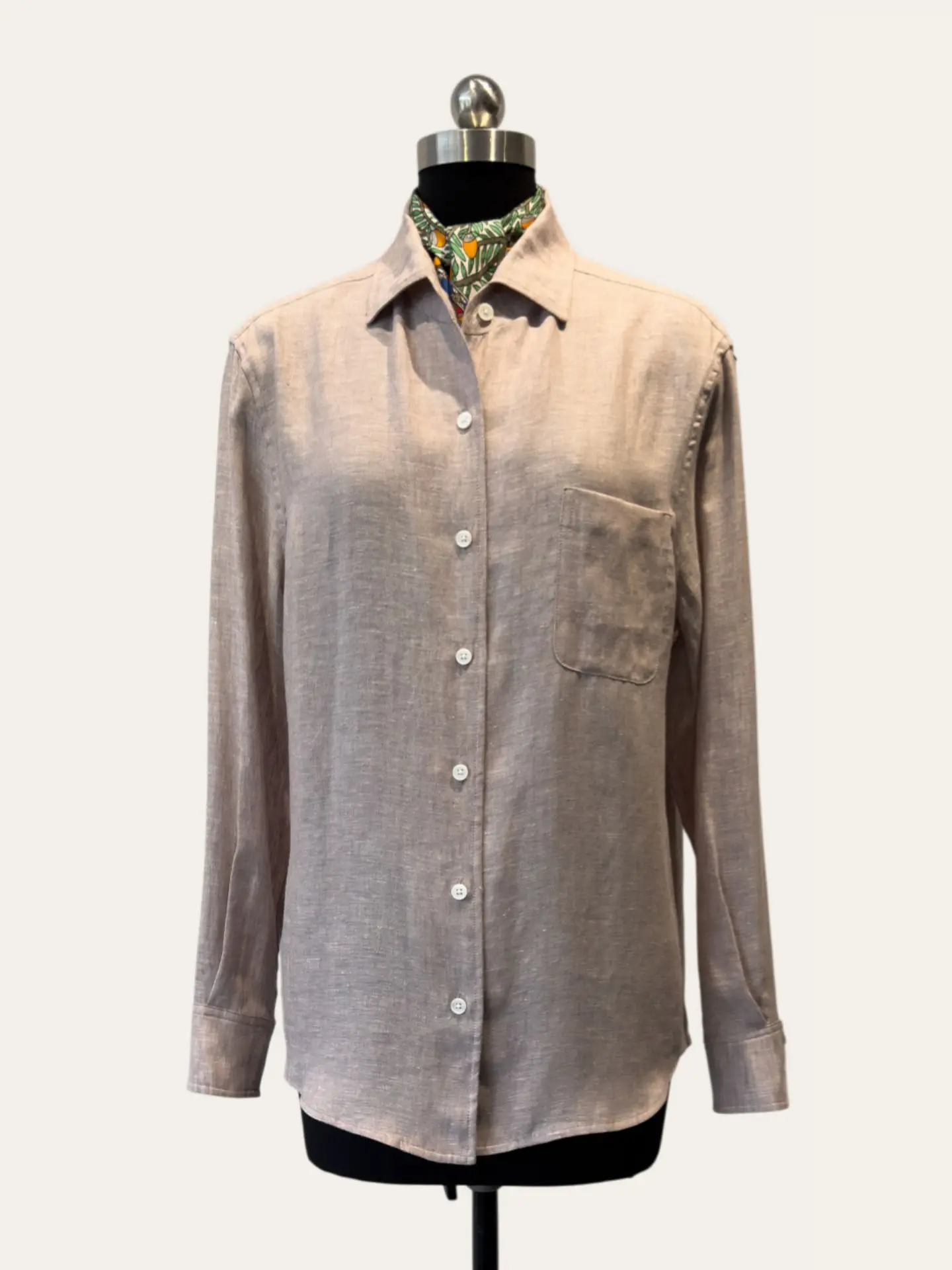 

Элитная женская льняная рубашка с длинным рукавом, цветная, тканая, с охлаждающим эффектом, для рабочего стола, новинка Весна 2025, художественный свободный крой, антибактериальная.