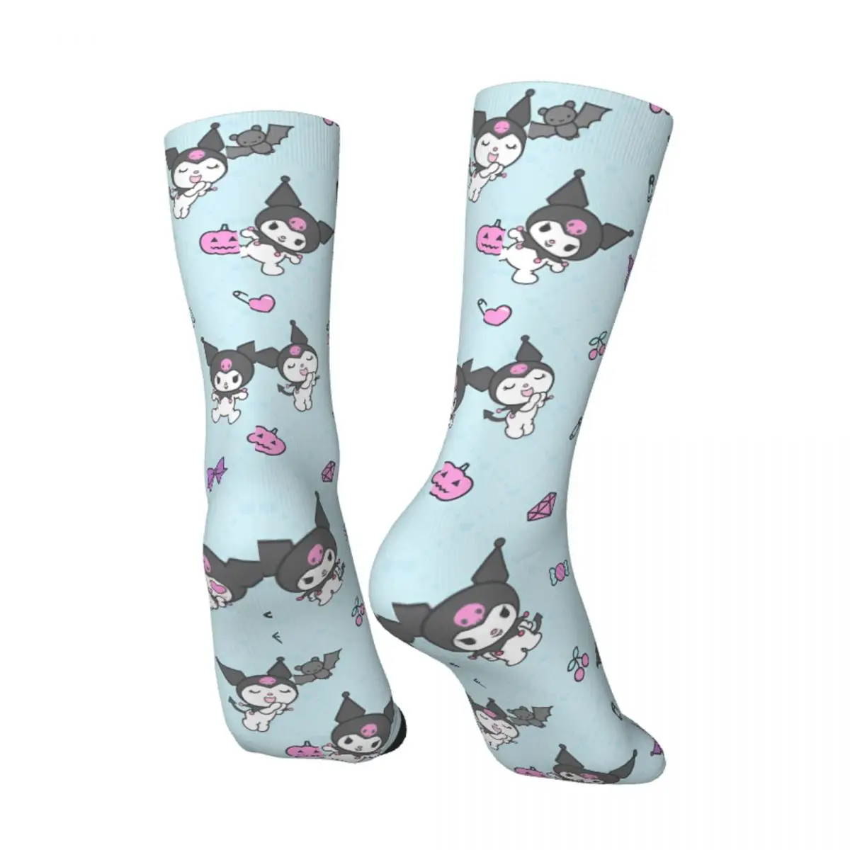 Kuromi Socks Casual Stockings Spring Anti-Slip Unisex Men Socks High Quality Design Skateboard Socks