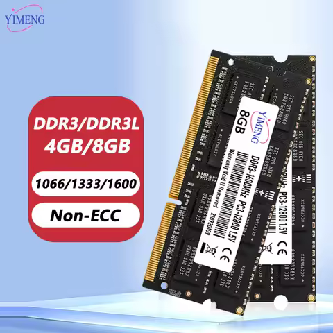 DDR3L DDR3 4GB 8GB Laptop Memoria Ram PC3 1.5V 1066 1333 1600Mhz PC3L 1.35V 8500 10600 12800 204Pin SODIMM Notebook Memory Ram
