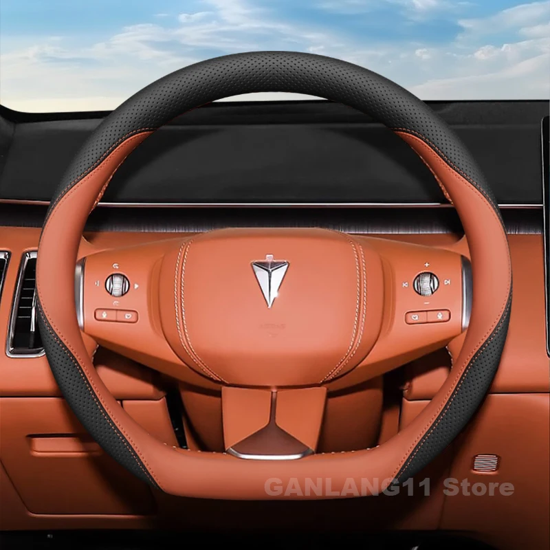 

Leather Car Steering Wheel Cover For Deepal s07 sl03 g318 2024 2025 Auto Steering Wheel interior Accessories 2025
