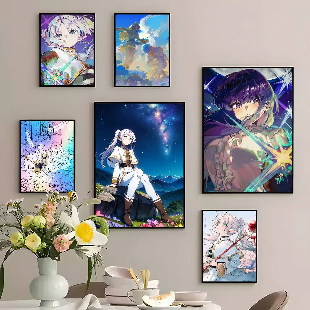 

Cute Anime Girl F-Frieren Poster Sticky Wall Art Painting For Home Decor Bedroom Picture Interior Bar Room Decoration