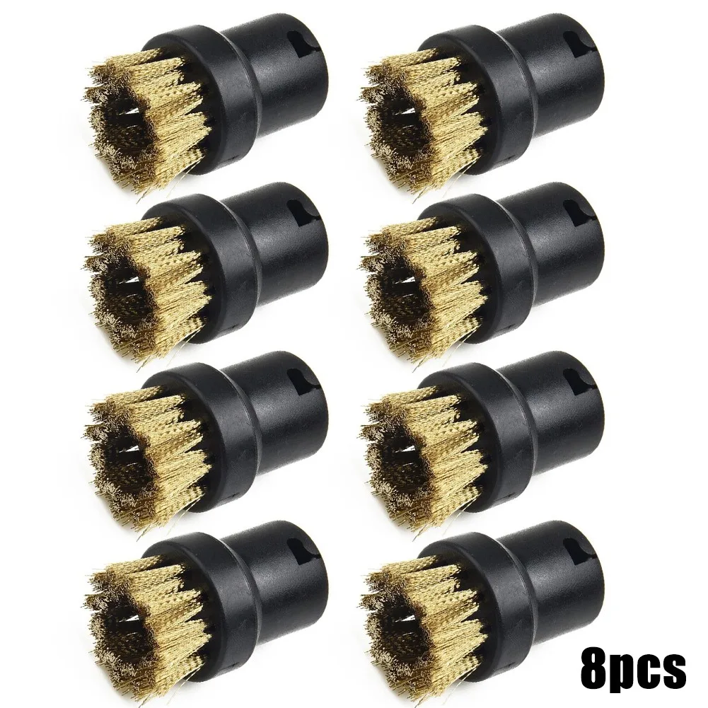 Round Brush Brass Wire Brush Nozzle For Karcher SC1 SC2 SC3 SC4 SC5 Steam Cleaner X 8 Spot Nozzle Cleaning Hard To Reach Areas