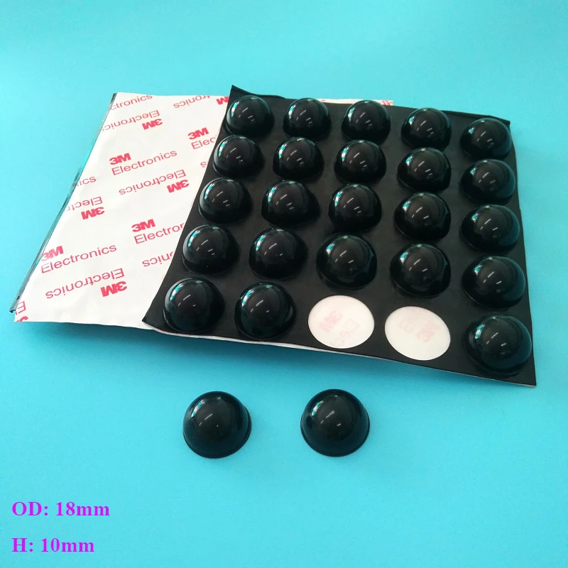 Black Self Adhesive Silicone Rubber Feet Pads 8pcs/16pcs 18mm*10mm 3M Soft Anti Slip Bumpers Shockproof Shock Absorber