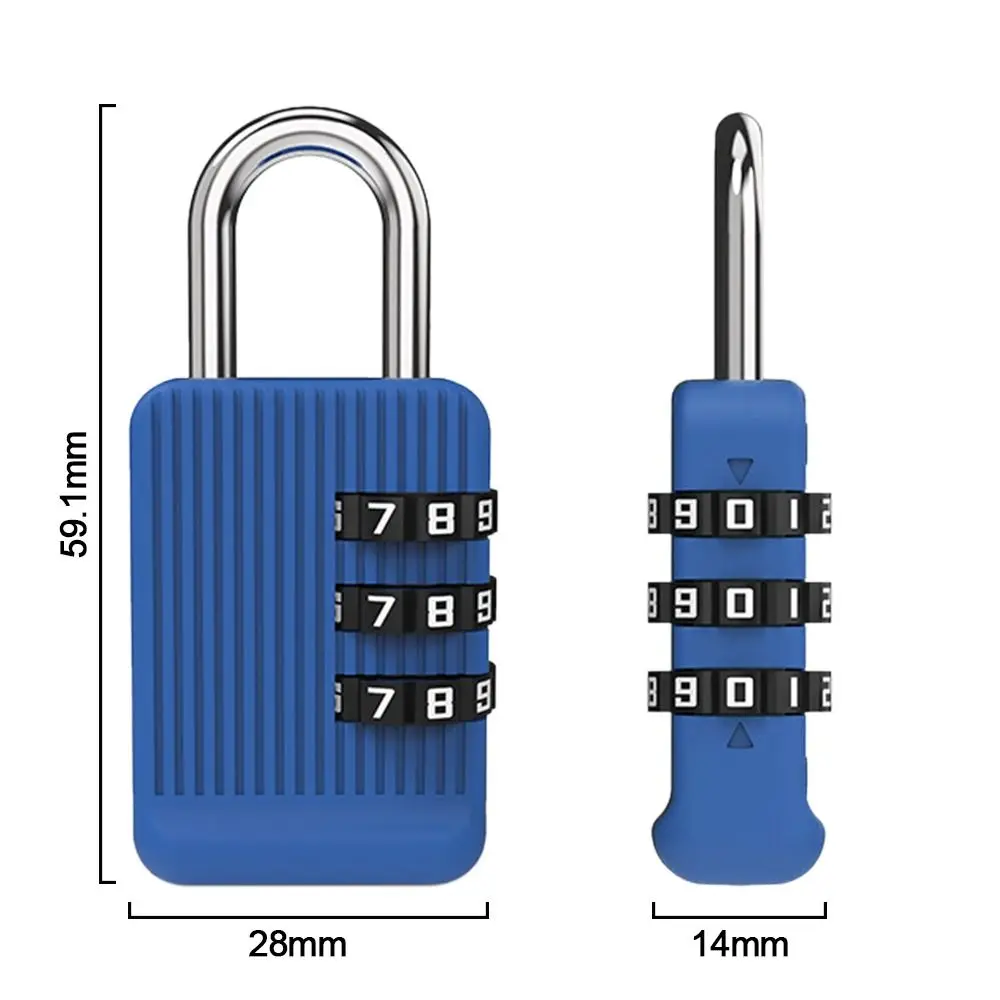 NEW Zinc alloy 3 Digit Password Lock Anti-theft Safe Dormitory Cabinet Padlock Suitcase Security Coded Lock Travel Outdoor