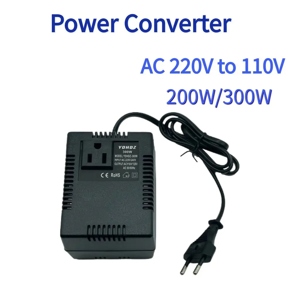 HONGPOE 200 W 300 W Spannungswandler 220 V auf 110 V Abwärtstransformator Spannungsregler Reiseadapter EU UK Stecker Wechselrichter