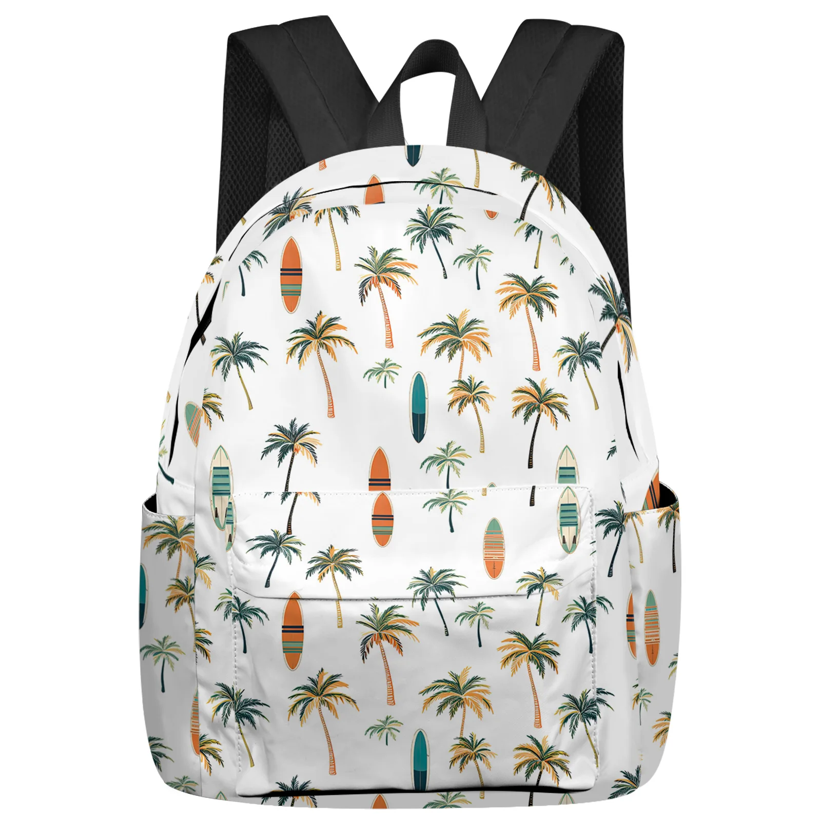 

Palm Trees Surfboards Leaves Women Man Backpacks Waterproof Travel School Backpack For Student Boys Girls Laptop Bags Mochilas