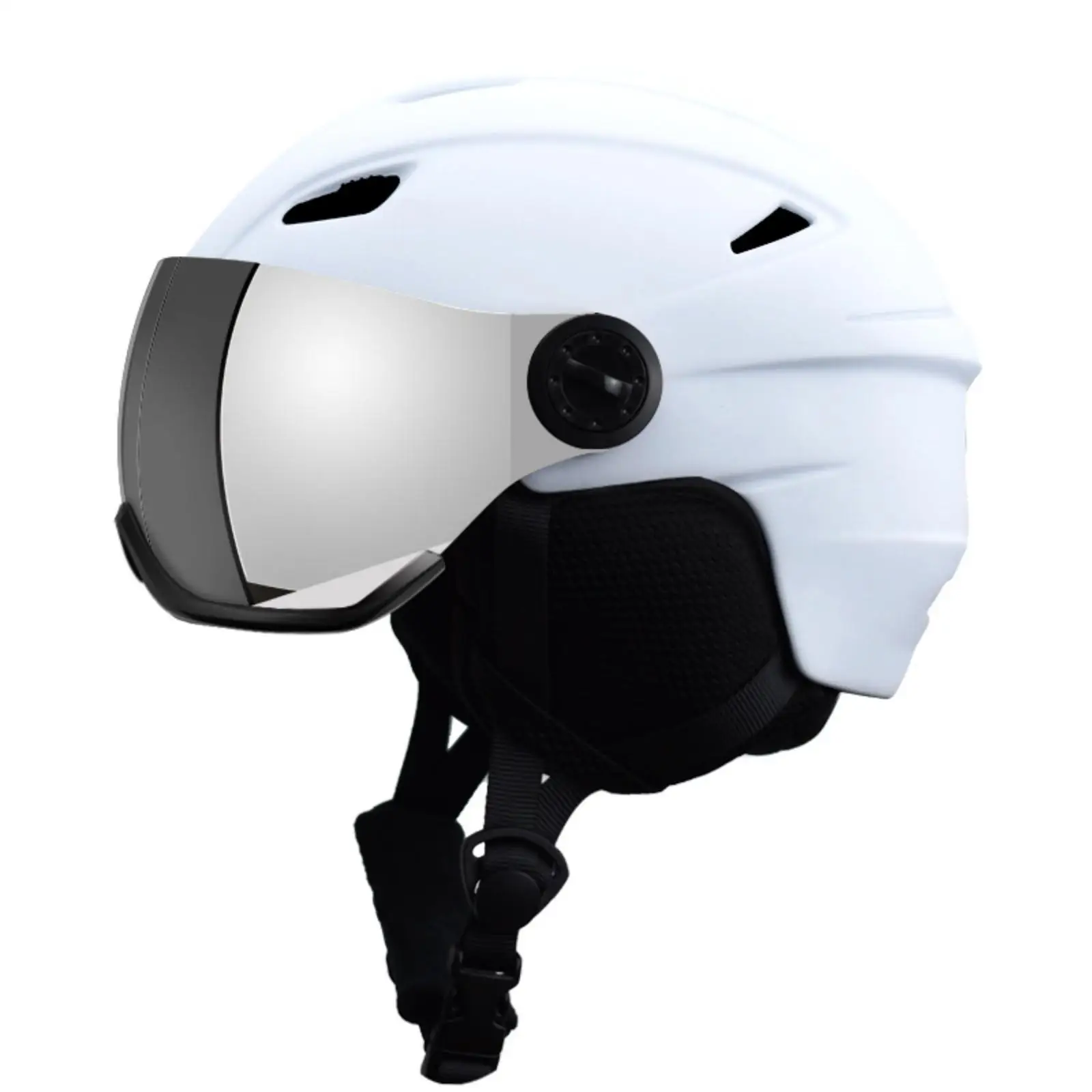 Ski Headgear with Visor Snowboard Helmet Protective Gear Ventilated Shell for Intense Runs Comfortable Padding