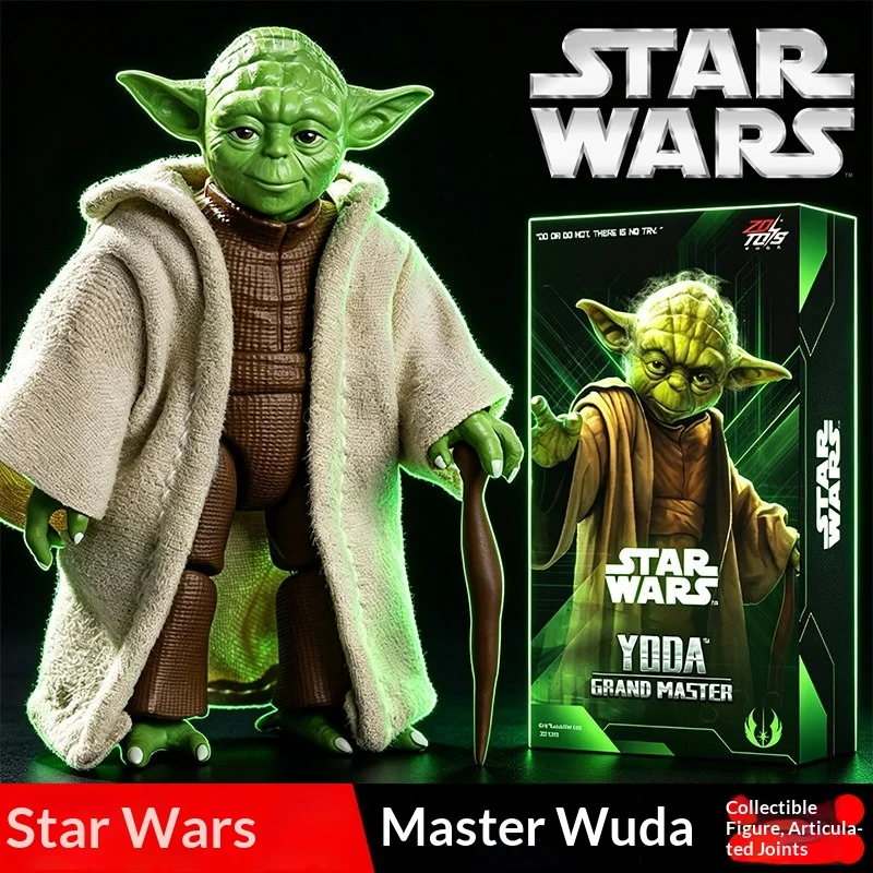 ZDTDS Star Wars Yoda Actionfigur mit beweglichen Gelenken, Sammlermodell, Desktop-Display, Spielzeug für erwachsene Fans