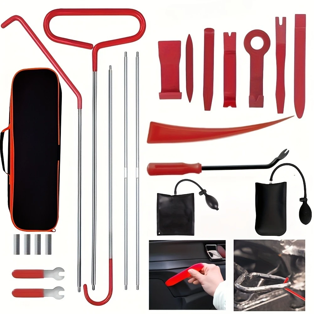 

23Pcs Car Tool Kit for Trucks Automotive Tools Sets Stainless Steel Repair Tools Long Distance Hook Tool, Pull Hook J-Hook
