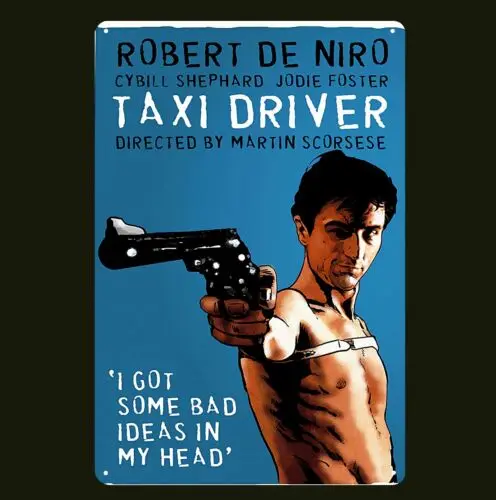 Taxi Driver Rober De Niro Movie Metal Poster Tin Sign 20x30cm Collectable Plate