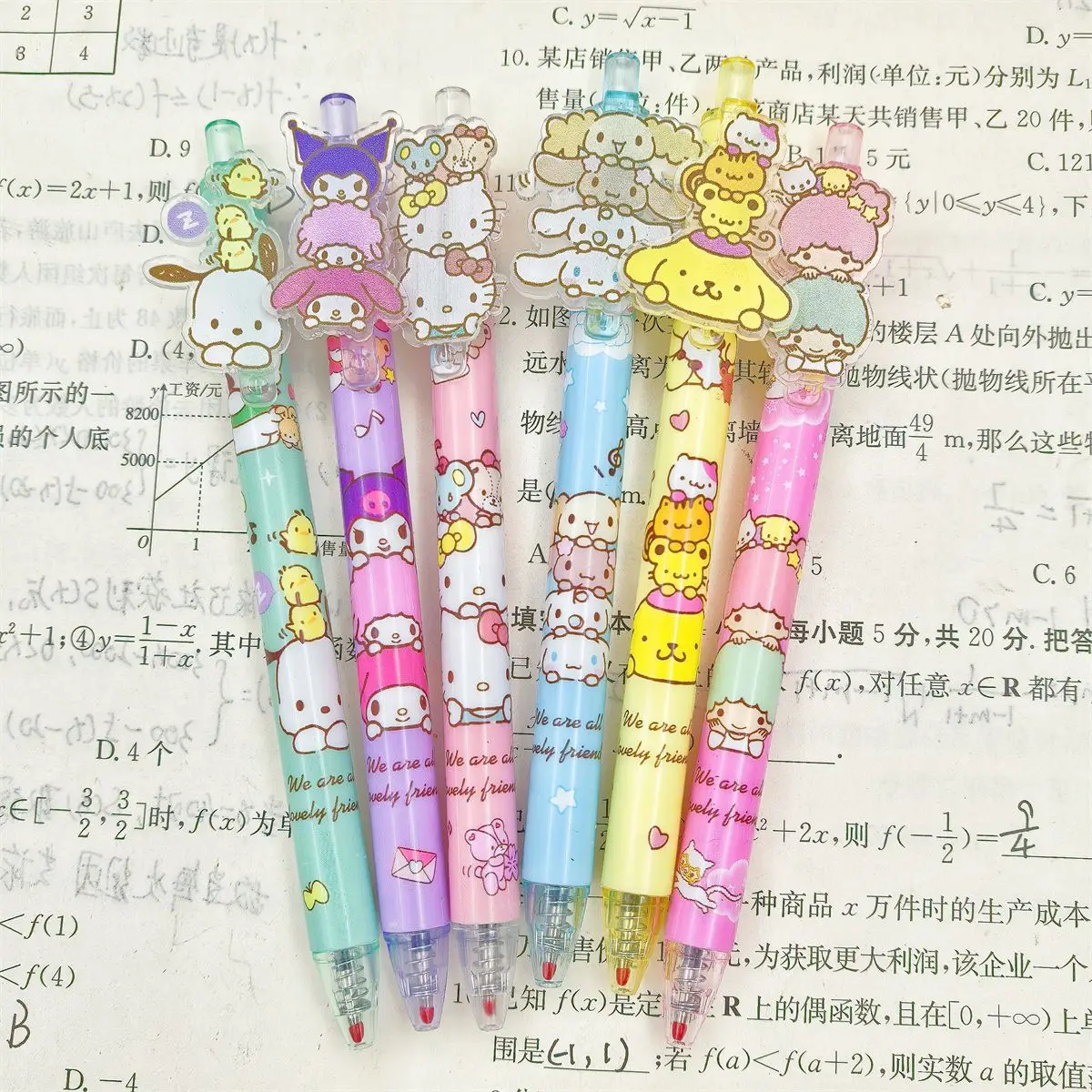 

48pcs Kawaii Animal Gel Pens Cute Japanese Stationery School Supplies Study Pens Click Gel Pen Wholesale Stationery Student Item