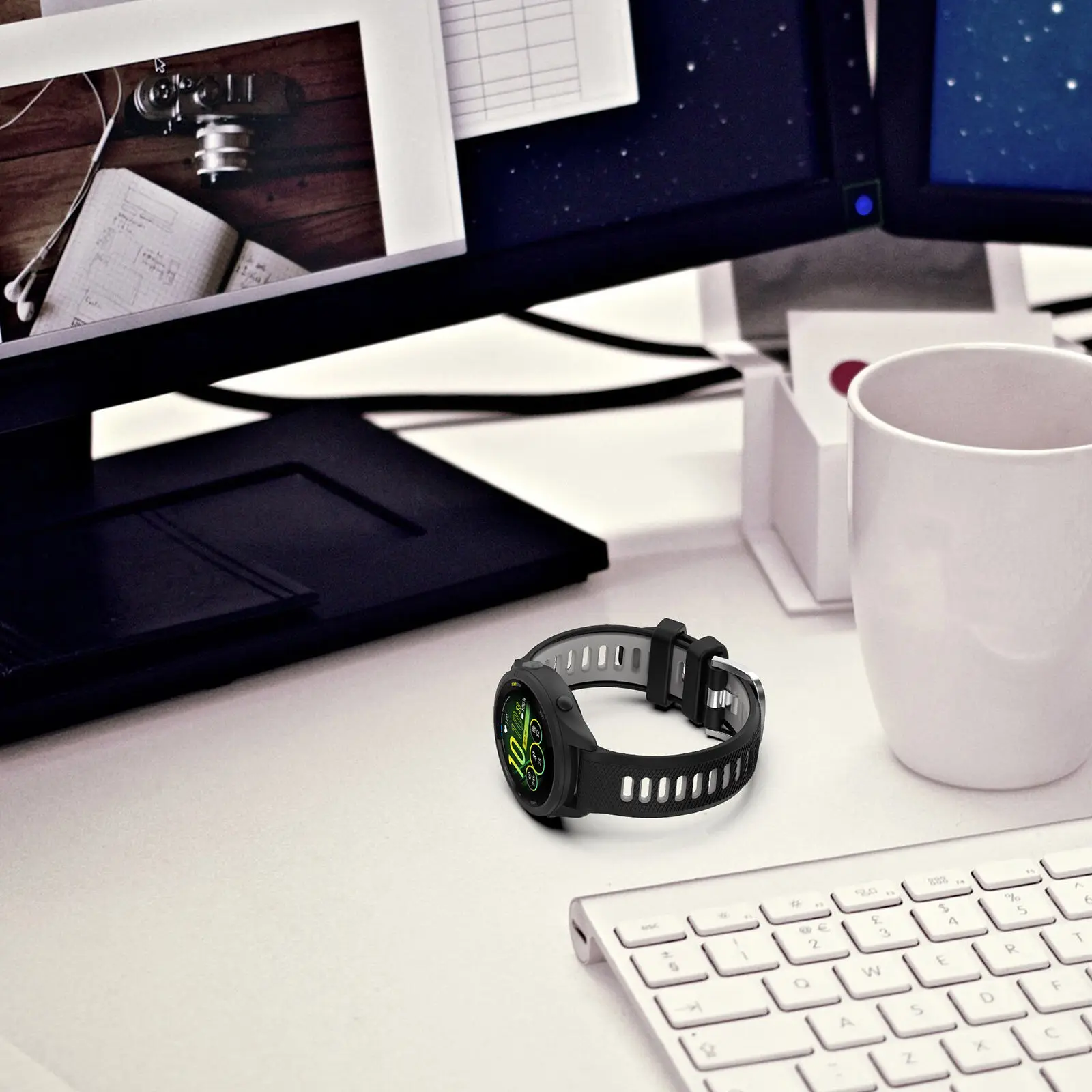 18 20 22mm esportes pulseira de relógio de silicone para huawei relógio gt 2 2e 3 4 5 pro gt3se botões relógio 3 4 pro pulseira acessórios