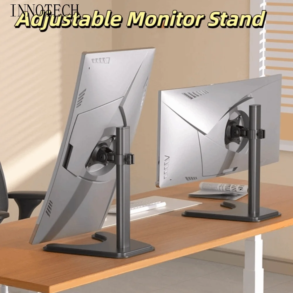 

Adjustable Desktop Monitor Holder Large Base 14-27 Inches Computer Monitor Stand Increase Height Portable
