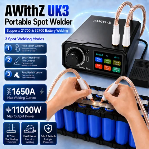 Awithz UK3 Portable Battery Spot Welder DIY Mini Welding Machine 18650 Lithium Battery Pack Welding Tool 10000mah Weldable 0.7mm