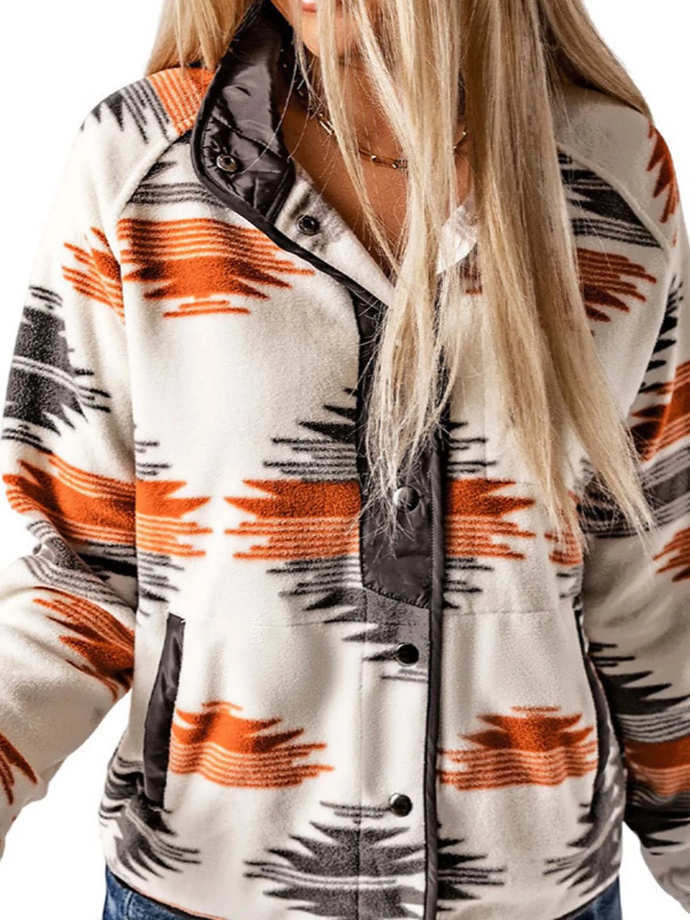 유럽풍 미국 스타일 배색 카라 플러시 재킷 여성용 따뜻한 캐주얼 겨울 아우터