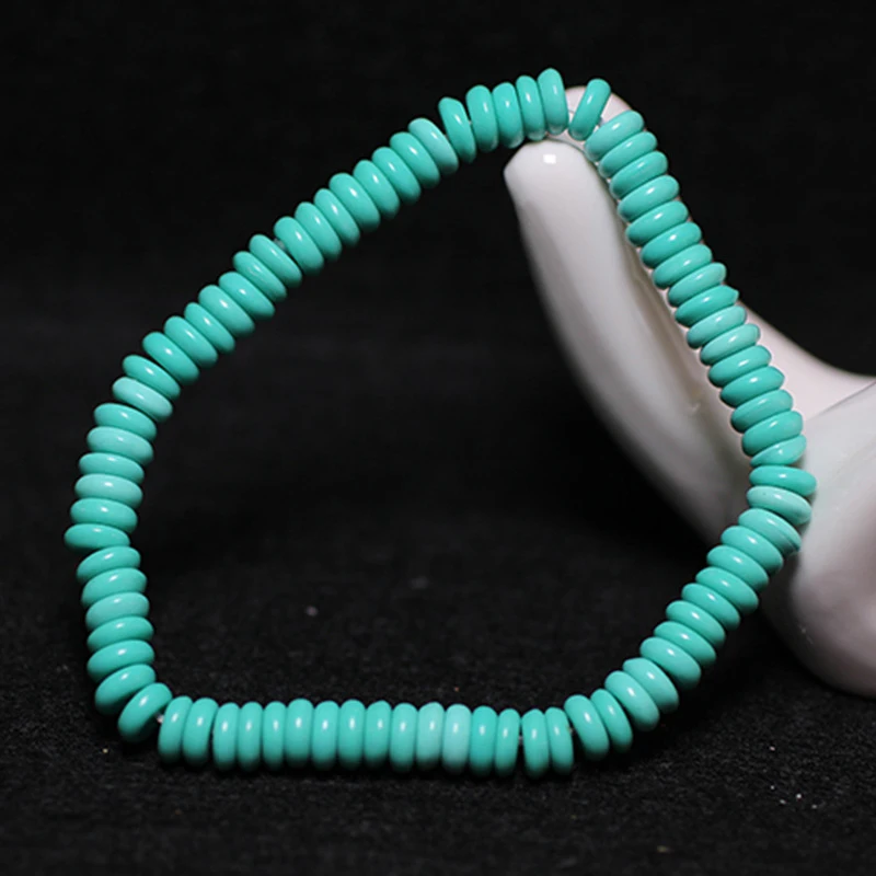Second-generation optimized , magnesite spacers, very similar to Hubei turquoise, 6mm