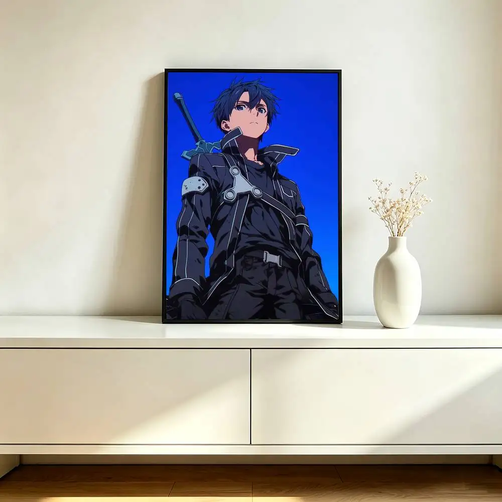 Anime Sword Art Online Poster Waterproof Wall Art Sticker For Bar Living Room Vintage Decor High Quality Print Gift