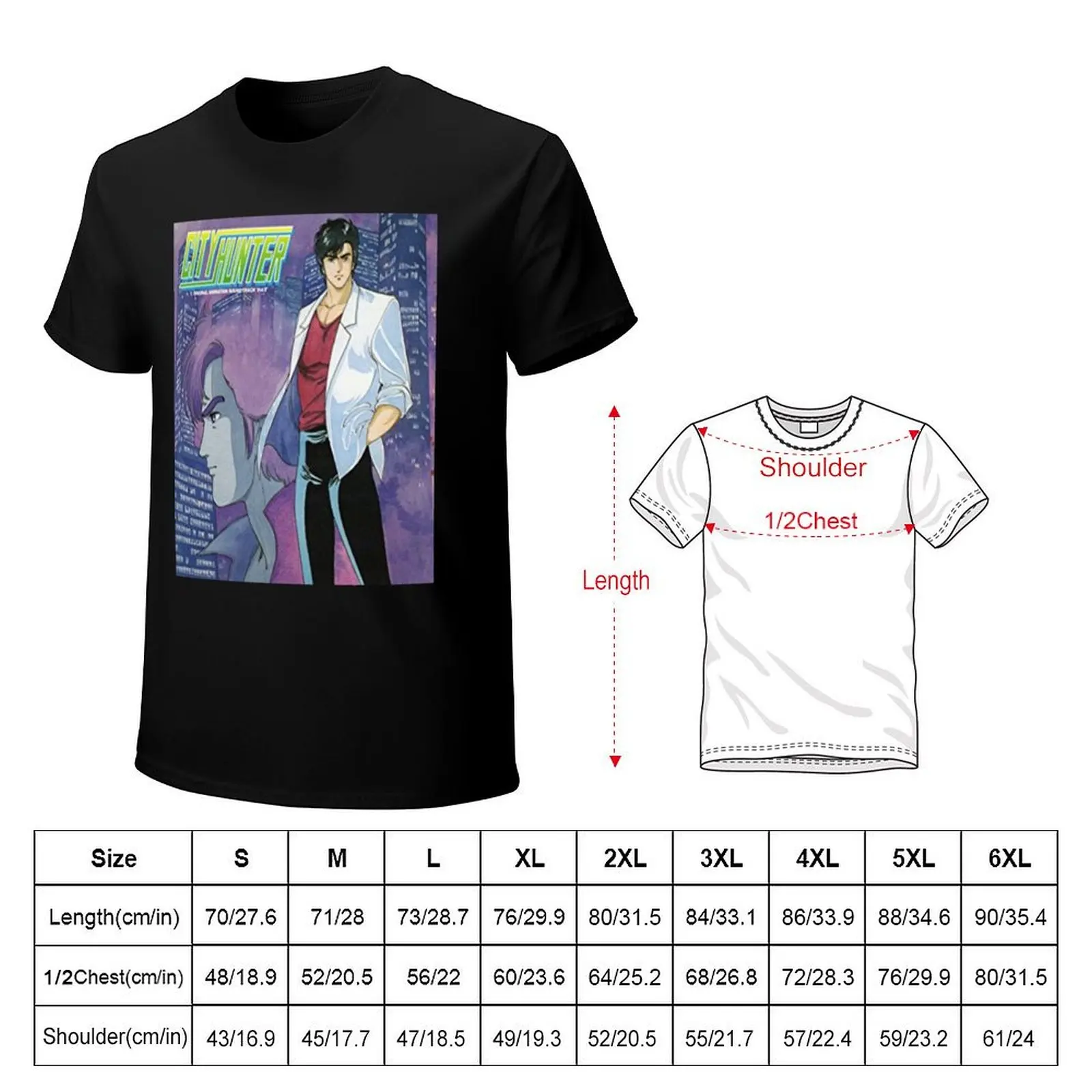 City Hunter : Ryo Saeba/Nicky Larson T-Shirt Short sleeve tee sweat mens shirts graphic tee