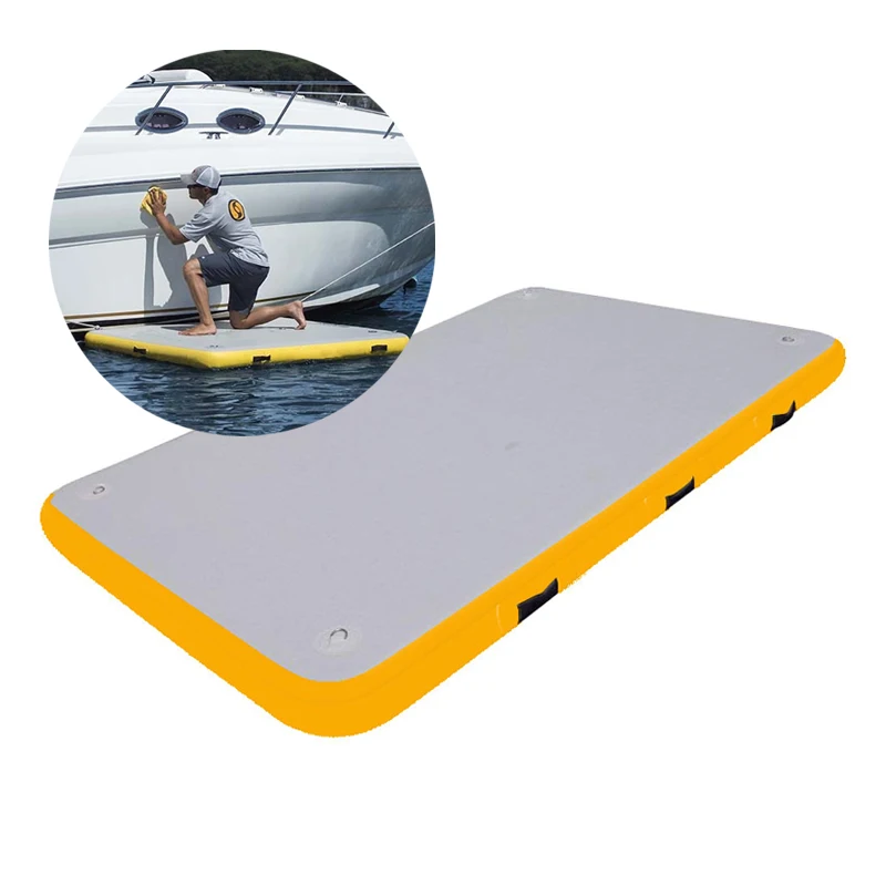 Cheap Price Drop Stitch Inflatable Water Floating Platform Inflatable Docks Inflatable Raft Water Pad Air Floating Islands Mat