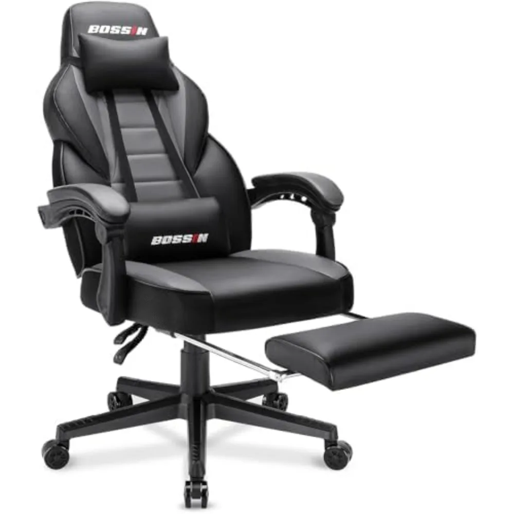 Ergonomic Heavy Duty Gaming Chair with Massage, Footrest, and Lumbar Support view 4