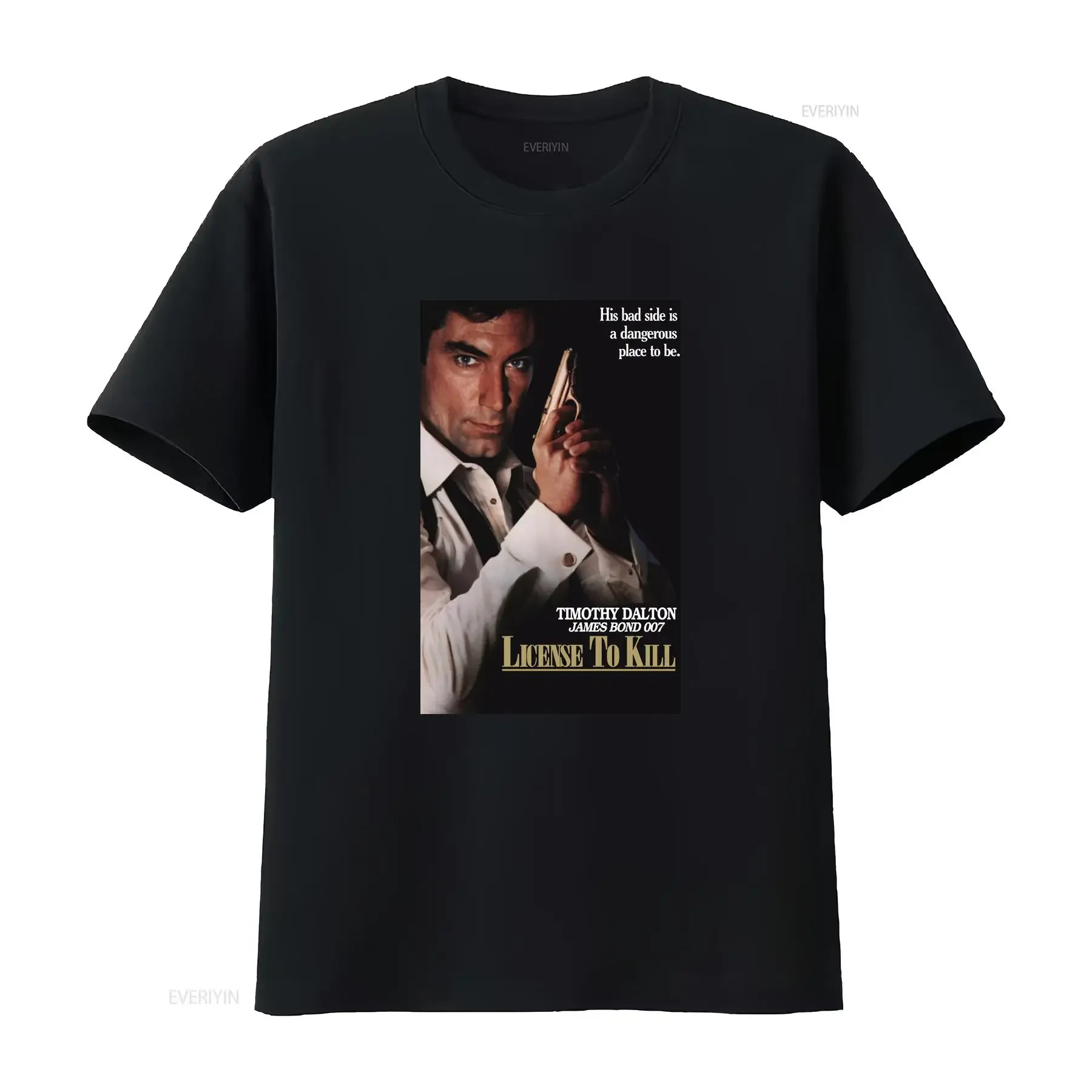 

License To Kill 80s Action Adventure Movie T Shirt vintage Washed Breathable Unisex fashion Comfortable graphic Casual