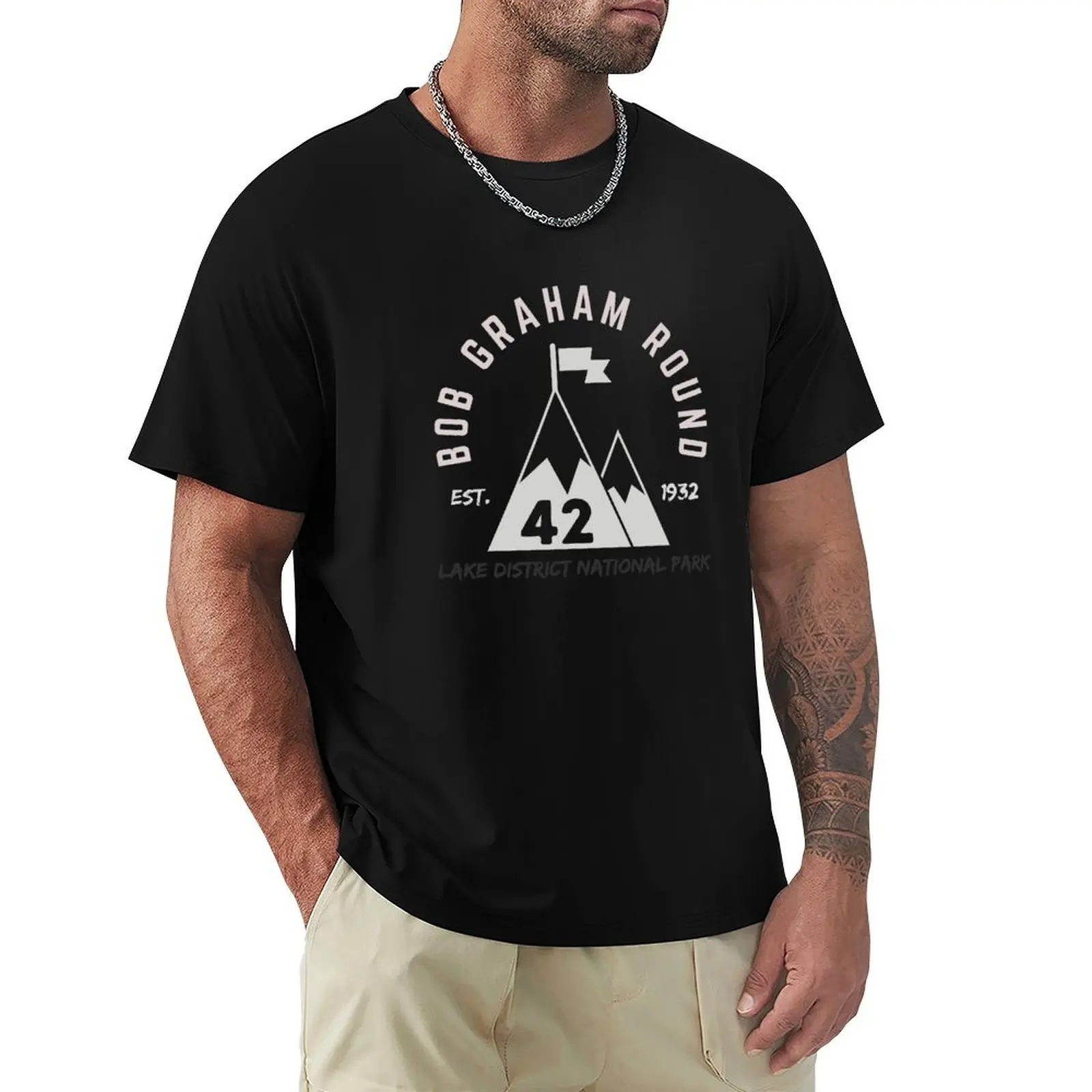 Bob Graham Round - Conquered Collection - Challenge Walks UK - #18 T-Shirt Casual Lightweight Short Sleeve Top