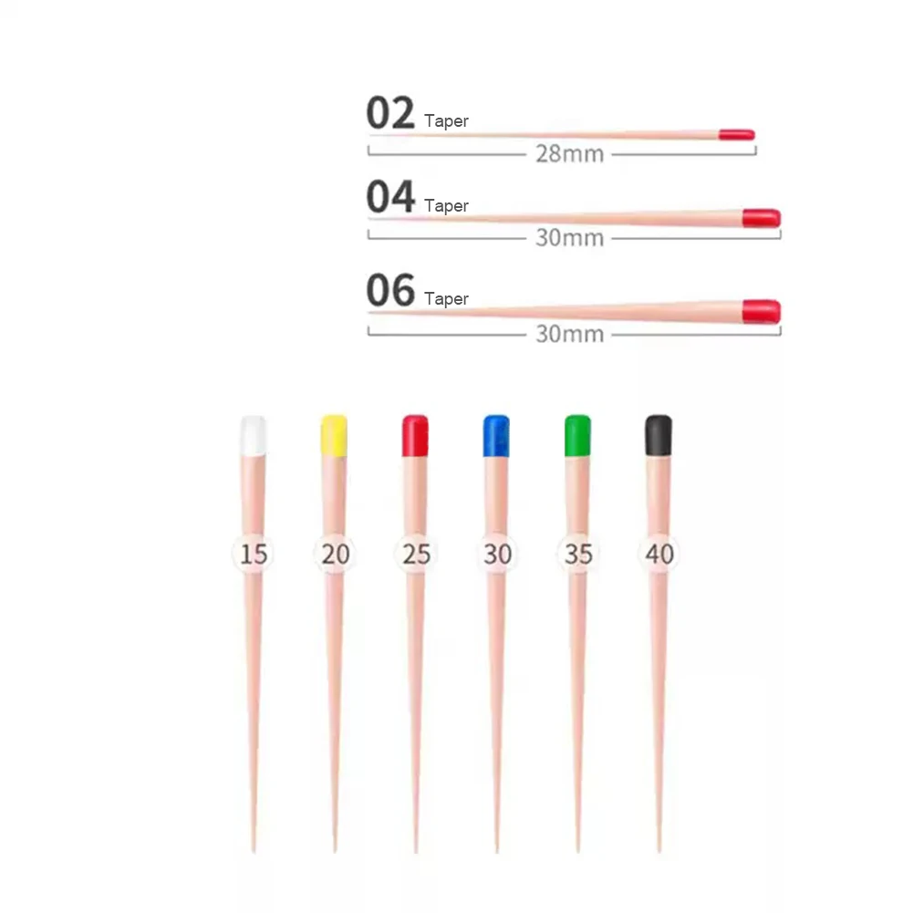 Durable Dental Gutta Percha Points Root Canal Therapy Endodontic Filling Fiber Tips GP 02/04/06 Taper #15-40 Cone Poles Material