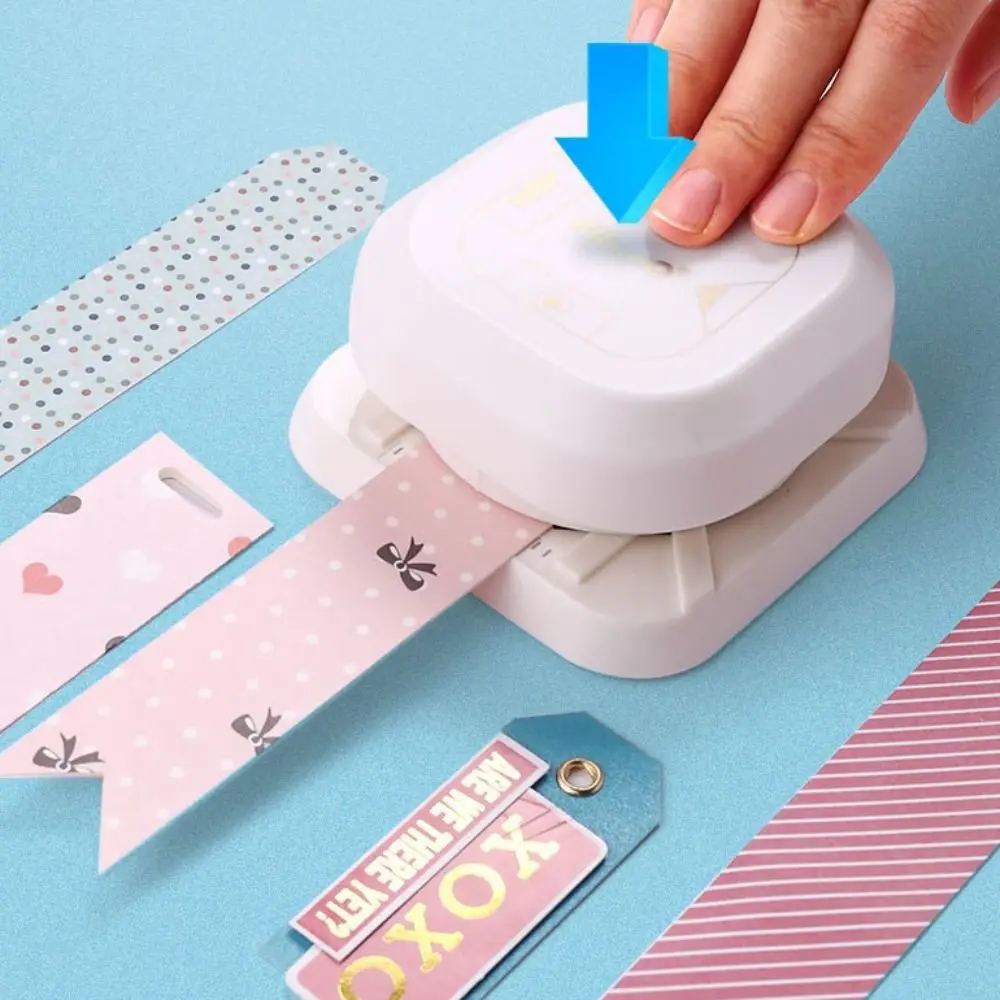 Mini DIY Crafts 4 in1 Hole Punch Binding Punching Embossing Tool Manual 4 in1 DIY Paper Puncher Notebook