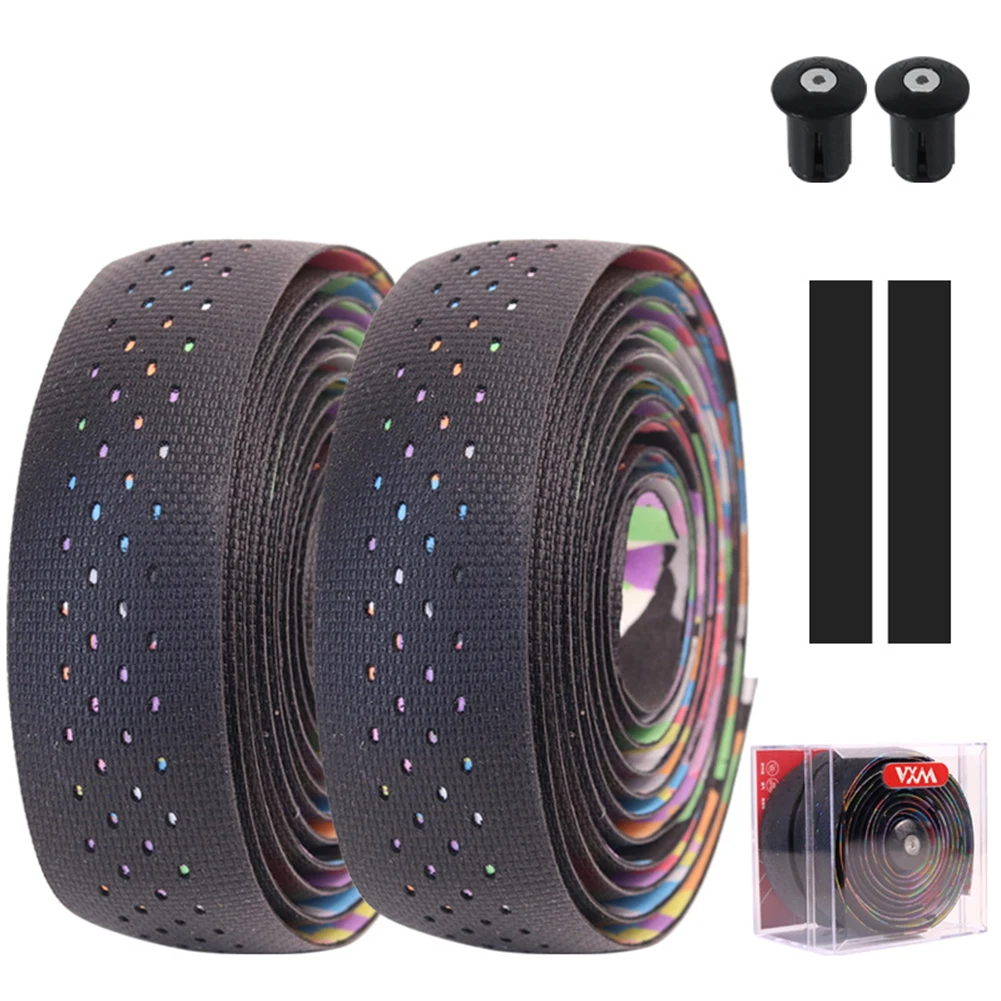 2pcs Handlebar Tapes Set Ventilated Bike Handlebar Tape Antislip Silicone And Shock Absorption EVA Bicycle Handlebar Grips Tapes