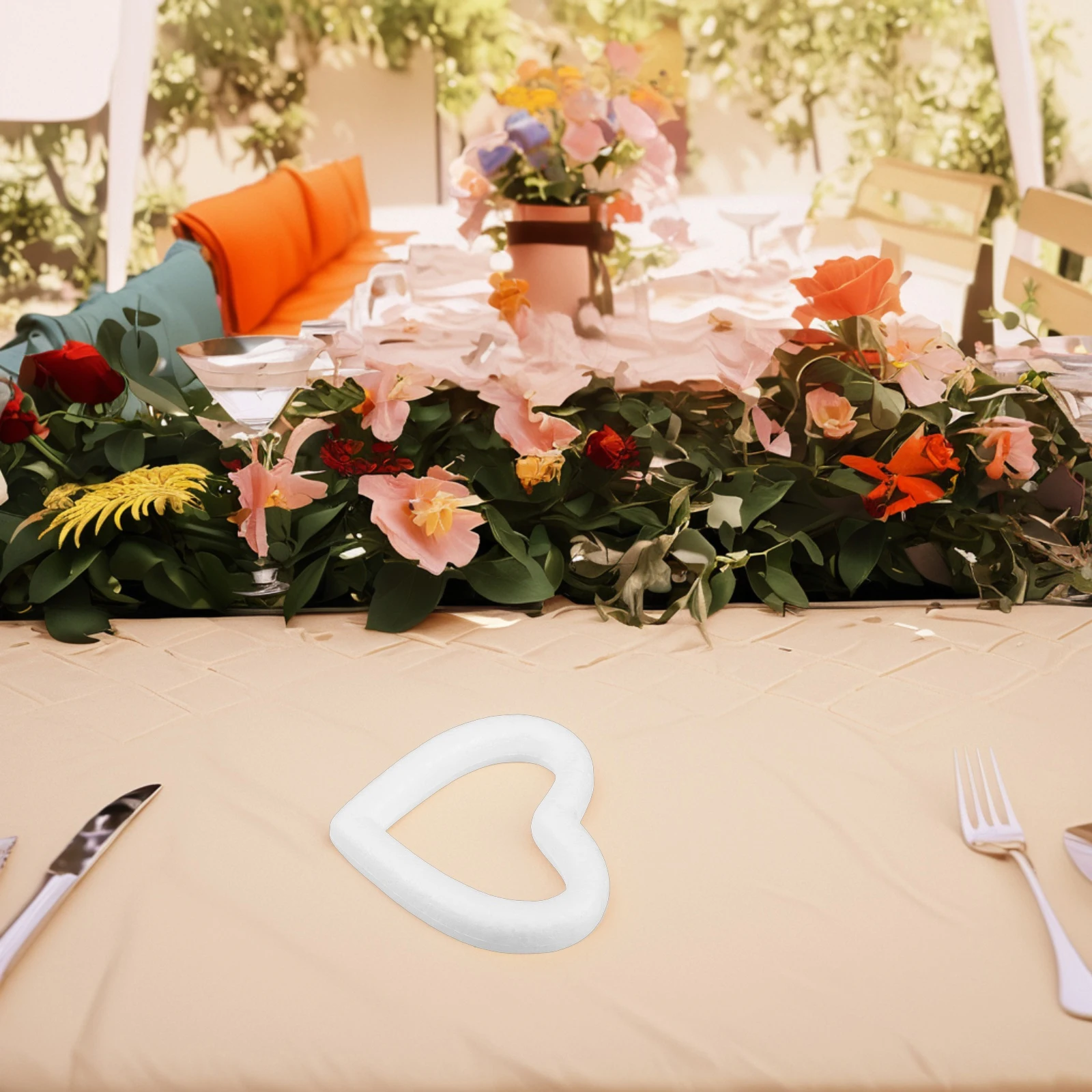 

18 pcs Heart Shaped Garland 13 5cm Clear Foam Ornaments for Wedding Valentine Party Decorations Elegant Garland Shapes